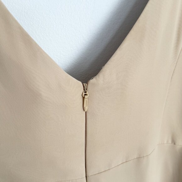 Azazie Omari Champagne A-Line Bridesmaid Dress - Size 24 - Picture 7 of 13